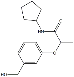 N-cyclopentyl-2-[3-(hydroxymethyl)phenoxy]propanamide Structure