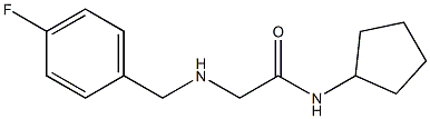 N-cyclopentyl-2-{[(4-fluorophenyl)methyl]amino}acetamide Structure