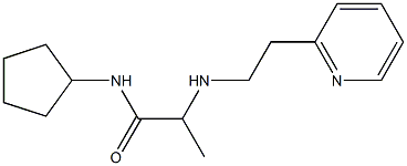N-cyclopentyl-2-{[2-(pyridin-2-yl)ethyl]amino}propanamide Structure
