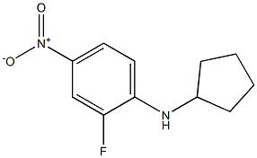N-cyclopentyl-2-fluoro-4-nitroaniline 结构式