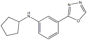 N-cyclopentyl-3-(1,3,4-oxadiazol-2-yl)aniline 化学構造式