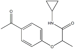 N-cyclopropyl-2-(4-acetylphenoxy)propanamide Structure