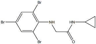 N-cyclopropyl-2-[(2,4,6-tribromophenyl)amino]acetamide Struktur