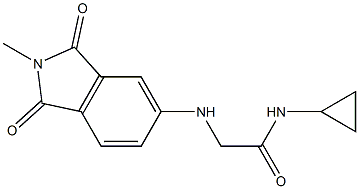 N-cyclopropyl-2-[(2-methyl-1,3-dioxo-2,3-dihydro-1H-isoindol-5-yl)amino]acetamide Struktur