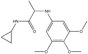 N-cyclopropyl-2-[(3,4,5-trimethoxyphenyl)amino]propanamide 化学構造式