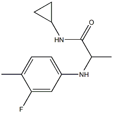 N-cyclopropyl-2-[(3-fluoro-4-methylphenyl)amino]propanamide Struktur