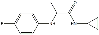 N-cyclopropyl-2-[(4-fluorophenyl)amino]propanamide Struktur