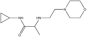N-cyclopropyl-2-{[2-(morpholin-4-yl)ethyl]amino}propanamide,,结构式