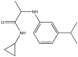N-cyclopropyl-2-{[3-(propan-2-yl)phenyl]amino}propanamide Struktur