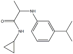 N-cyclopropyl-2-{[3-(propan-2-yl)phenyl]amino}propanamide 化学構造式