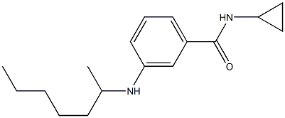 N-cyclopropyl-3-(heptan-2-ylamino)benzamide Struktur