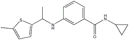 N-cyclopropyl-3-{[1-(5-methylthiophen-2-yl)ethyl]amino}benzamide Structure