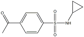 N-cyclopropyl-4-acetylbenzene-1-sulfonamide,,结构式