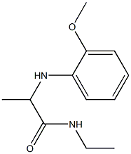 N-ethyl-2-[(2-methoxyphenyl)amino]propanamide 结构式