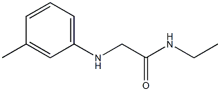 N-ethyl-2-[(3-methylphenyl)amino]acetamide 化学構造式