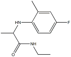 N-ethyl-2-[(4-fluoro-2-methylphenyl)amino]propanamide Structure