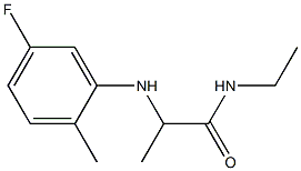 N-ethyl-2-[(5-fluoro-2-methylphenyl)amino]propanamide 结构式