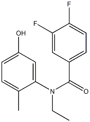 N-ethyl-3,4-difluoro-N-(5-hydroxy-2-methylphenyl)benzamide Structure