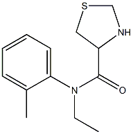 N-ethyl-N-(2-methylphenyl)-1,3-thiazolidine-4-carboxamide Structure