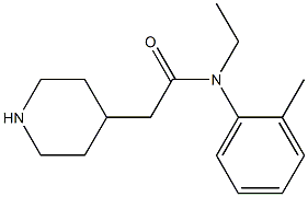 N-ethyl-N-(2-methylphenyl)-2-piperidin-4-ylacetamide Structure