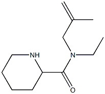 N-ethyl-N-(2-methylprop-2-enyl)piperidine-2-carboxamide Structure