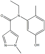 N-ethyl-N-(5-hydroxy-2-methylphenyl)-1-methyl-1H-pyrazole-4-carboxamide,,结构式