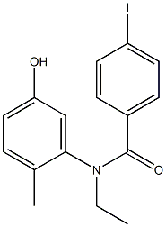 N-ethyl-N-(5-hydroxy-2-methylphenyl)-4-iodobenzamide Struktur