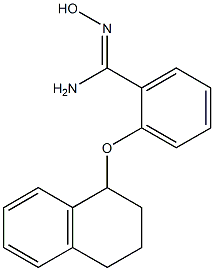N'-hydroxy-2-(1,2,3,4-tetrahydronaphthalen-1-yloxy)benzene-1-carboximidamide 结构式