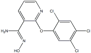 N'-hydroxy-2-(2,4,5-trichlorophenoxy)pyridine-3-carboximidamide,,结构式