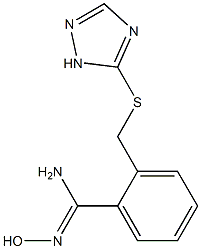 N'-hydroxy-2-[(1H-1,2,4-triazol-5-ylsulfanyl)methyl]benzene-1-carboximidamide,,结构式