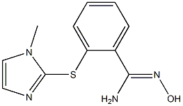 N'-hydroxy-2-[(1-methyl-1H-imidazol-2-yl)sulfanyl]benzene-1-carboximidamide Struktur