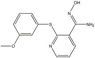 N'-hydroxy-2-[(3-methoxyphenyl)sulfanyl]pyridine-3-carboximidamide,,结构式