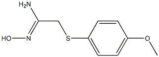 N'-hydroxy-2-[(4-methoxyphenyl)sulfanyl]ethanimidamide,,结构式