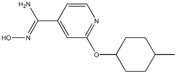 N'-hydroxy-2-[(4-methylcyclohexyl)oxy]pyridine-4-carboximidamide,,结构式