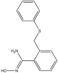 N'-hydroxy-2-[(phenylsulfanyl)methyl]benzene-1-carboximidamide,,结构式