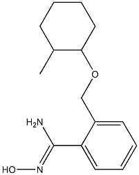 N'-hydroxy-2-{[(2-methylcyclohexyl)oxy]methyl}benzenecarboximidamide,,结构式