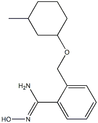 N'-hydroxy-2-{[(3-methylcyclohexyl)oxy]methyl}benzene-1-carboximidamide Struktur