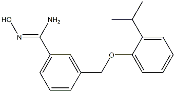 N'-hydroxy-3-[2-(propan-2-yl)phenoxymethyl]benzene-1-carboximidamide 化学構造式