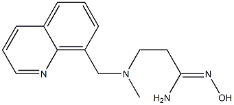 N'-hydroxy-3-[methyl(quinolin-8-ylmethyl)amino]propanimidamide Structure