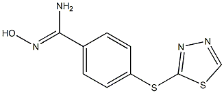 N'-hydroxy-4-(1,3,4-thiadiazol-2-ylsulfanyl)benzene-1-carboximidamide Struktur