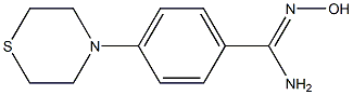 N'-hydroxy-4-(thiomorpholin-4-yl)benzene-1-carboximidamide 结构式