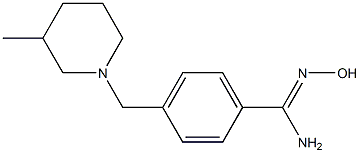 N'-hydroxy-4-[(3-methylpiperidin-1-yl)methyl]benzenecarboximidamide 化学構造式