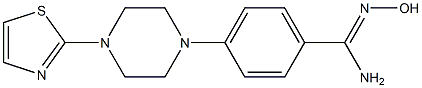 N'-hydroxy-4-[4-(1,3-thiazol-2-yl)piperazin-1-yl]benzene-1-carboximidamide Structure