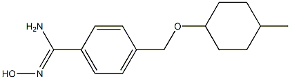 N'-hydroxy-4-{[(4-methylcyclohexyl)oxy]methyl}benzenecarboximidamide,,结构式
