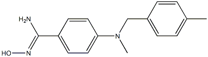 N'-hydroxy-4-{methyl[(4-methylphenyl)methyl]amino}benzene-1-carboximidamide Struktur