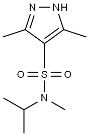 N-isopropyl-N,3,5-trimethyl-1H-pyrazole-4-sulfonamide,,结构式