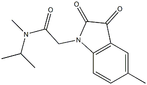 N-methyl-2-(5-methyl-2,3-dioxo-2,3-dihydro-1H-indol-1-yl)-N-(propan-2-yl)acetamide,,结构式