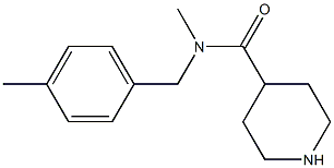 N-methyl-N-[(4-methylphenyl)methyl]piperidine-4-carboxamide 化学構造式