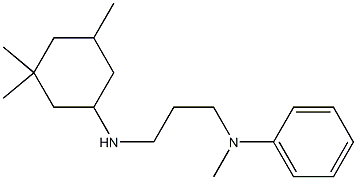 N-methyl-N-{3-[(3,3,5-trimethylcyclohexyl)amino]propyl}aniline,,结构式