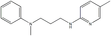 N-methyl-N-{3-[(5-methylpyridin-2-yl)amino]propyl}aniline 化学構造式